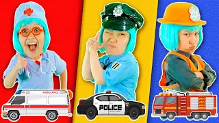 PoliceGirl, FireGirl and Doctor Song | Where Is My Ambulance Song 🚓🚒🚑 | Lights Kids Song