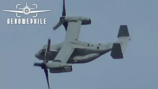 USMC Bell Boeing V-22 Osprey landing at the 2021 Great Tennessee Airshow in Smyrna, TN - Part 2 of 2