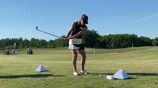 How to hit “down” on the ball