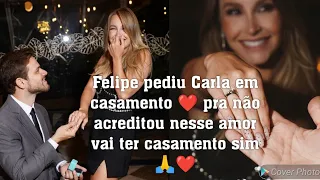 Felipe becari: pediu Carla em casamento ❤️ pra quem não acreditou no nosso amor vencemos 🥰