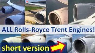 The Ultimate ROARING Engine Sound Collection: ALL Rolls-Royce Trent Engines Taking off!