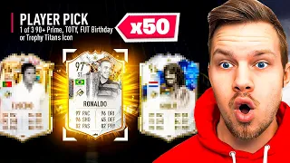 JEG ÅBNEDE 50 90+ ICON PLAYER PICKS OG FIK DET HER!