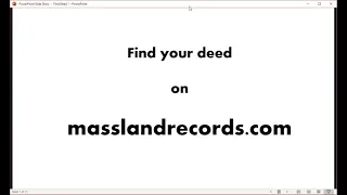 Find your deed online in Massachusetts