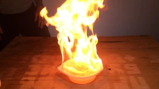 Эксперимент! Горящая пена! Круто! / Experiment! Burning foam! Cool!