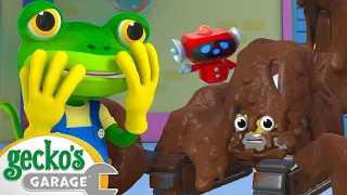 Eric Excavator Muddy Mayhem | Gecko's Garage | Trucks For Children | Cartoons For Kids