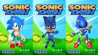 Old Sonic Dash vs Tag with Ryan Catboy PJ Masks - Classic Sonic vs Metal Sonic vs All Bosses