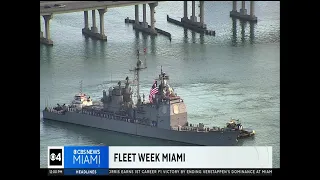 Military ships arrive for inaugural Fleet Week Miami