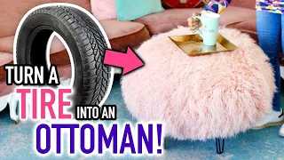 DIY Ottoman Made From a TIRE! - HGTV Handmade