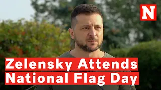 Zelensky Celebrates Flag Day Ahead Of Ukraine's Independence Day