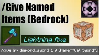 How to Give Named Items (Minecraft Bedrock) Commands