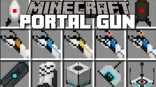 Minecraft PORTAL GUN MOD / PLAY WITH PORTALS AND FIND THE BEST ROUTE HOME!! Minecraft