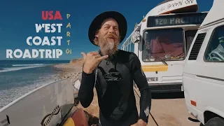 Living in a bus on the ocean coastline & surfing at the age of 53. Jeff Casper. Pacific 420.
