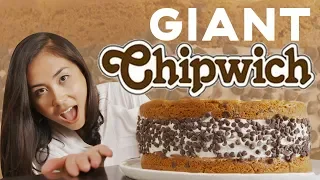 Lo Makes A HUGE Chocolate Chip Cookie Ice Cream Sandwich | Delish | Whoa, Lo