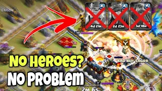 No Heroes at Th11 | Th11 Attack Strategy without Heroes (Clash of Clans)