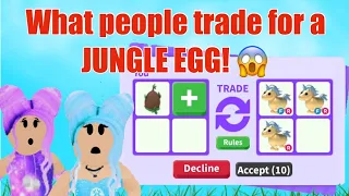 What People Trade for a JUNGLE EGG in Adopt Me! | Roblox Adoptme!