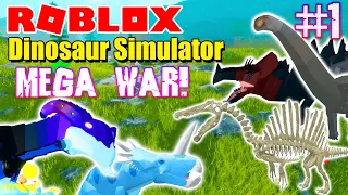 Roblox Dinosaur Simulator - The MEGA WAR Episode 1 - Land Battles!