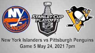 New York Islanders vs Pittsburgh Penguins Game 5 Live Play by Play Reaction + Chat