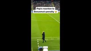 Pep Guardiola’s reaction to Karim Benzema’s penalty