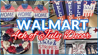 WALMART 4TH OF JULY DECOR PATRIOTIC DECOR 2024 SHOP WITH ME