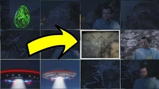 TAKING PICTURES OF ALL GLYPHS AND UFOs THEORY! (GTA 5 Mount Chiliad Mystery)