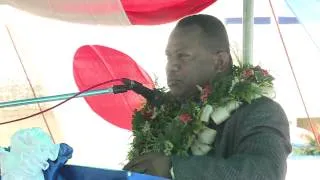 Fijian Minister for Fisheries Opening Speech of New Ice Plant in Sigatoka. (Itaukei Vernacular)