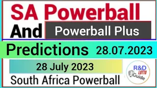 Powerball & Powerball Plus Predictions For 28 July 2023 | SA POWERBALL