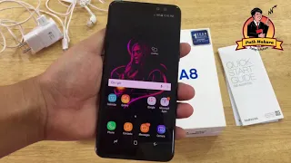 Samsung Galaxy A8 2018 Unboxing Black 32GB Dual Front Camera