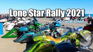 Lone Star Rally 2021... Seawall Blvd Galveston Texas! Part 1