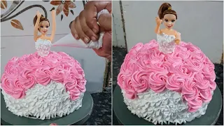 barbie doll cake decorating tutorial | doll cake design making tutorial | #shorts #masterchefimran
