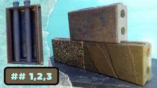 One shape-different kinds of concrete blocks. (Part 1)