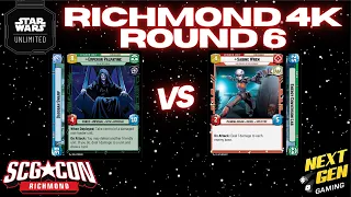 Star Wars Unlimited 4k - Round 6 | Palpatine Blue vs Sabine Green | SCG CON Richmond