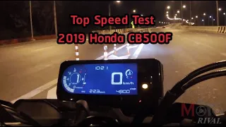 Top Speed Test 2019 Honda CB500F (All New Honda 500 Series) by MotoRival