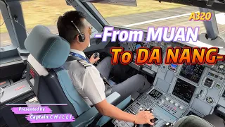 FULL Cockpit Video!!! Windy landing at Da Nang Airbus A320