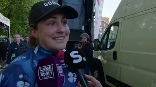 Grace Brown - Interview at the finish - Liège - Bastogne - Liège Femmes 2024