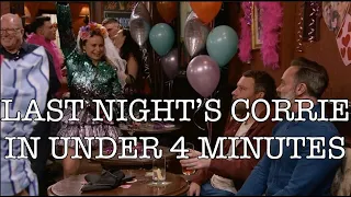 Last Night's Corrie in Under Four Minutes - 24 May 2023