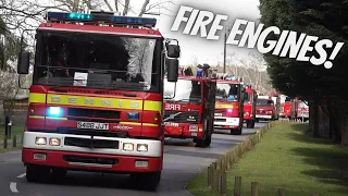 Huge Fire Truck Parade For Kids With Sirens, Horns and Lights! (Fire Engine Adventure)