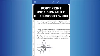 Use E-Signature in microsoft word! (Wow.. It only takes 10 seconds!!)