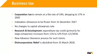 BKL Autumn Budget 2017 Webinar Panel