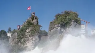 Rheinfall / The Rhine Falls, High Rhine waterfall between Schaffhausen and Zurich.