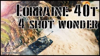 World of Tanks // Lorraine 40t // Airfield // 4 Shot Wonder