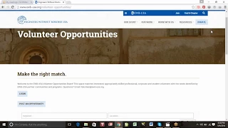 Part 1 of VOB Webinar Series - What is Volunteer Opportunities Board and How to Find It