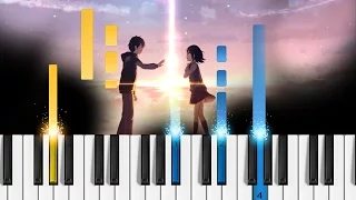 Kimi no na wa OST - Kataware doki - Piano Tutorial - How to play Kataware Doki (かたわれ時)
