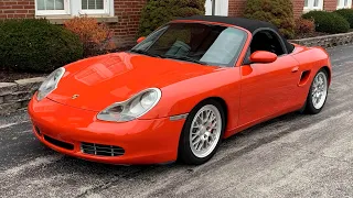 Rebuilding a Porsche Boxster (2002) in 8 minutes | Paint And Restore The Engine.