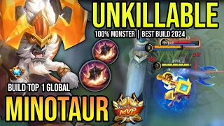 MINOTAUR BEST BUILD 2024 | BUILD TOP 1 GLOBAL MINOTAUR GAMEPLAY | MOBILE LEGENDS✓