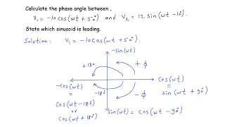 State which sinusoid is leading. | Electrical Engineering