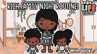⭐️🌙Rich family Night Routine🏡😴|Toca boca roleplay| *With Voice*🎤