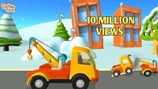 Excavator Crawler Crane and Construction Roads for Kids |MAKE A NEW CRANE IN VIDEO ❤️