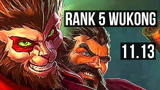 WUKONG vs GRAVES (TOP) | 3.2M mastery, Rank 5 Wukong, 11/2/8, 900+ games | BR Challenger | v11.13