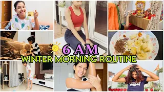 My 6 AM 🥶WINTER MORNING ROUTINE ☀️ Practical Cleaning , Kitchen organization , Productive Habits