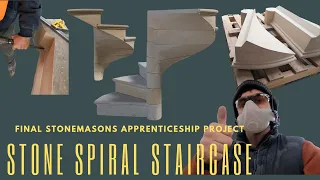 STONE SPIRAL STAIRCASE | Final Stonemasonry Apprenticeship Project | 4K